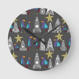 let’s fly far far away runde wanduhr