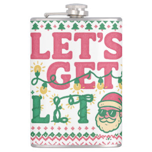 Let’s Get Lit Christmas Shirt • Funny Ugly Sweater Flachmann