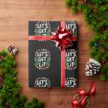 Let’s Get Lit Funny Christmas Drinking Xmas Lights Geschenkpapier<br><div class="desc">Let’s Get Lit Funny Christmas Drinking Xmas Lights</div>