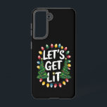 Let’s Get Lit Funny Christmas Drinking Xmas Lights Samsung Galaxy Hülle<br><div class="desc">Let’s Get Lit Funny Christmas Drinking Xmas Lights</div>