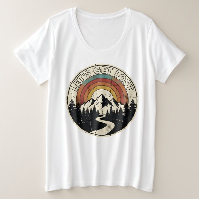 Let’s Get Lost Retro Mountain Adventure Outdoor (Design devant)