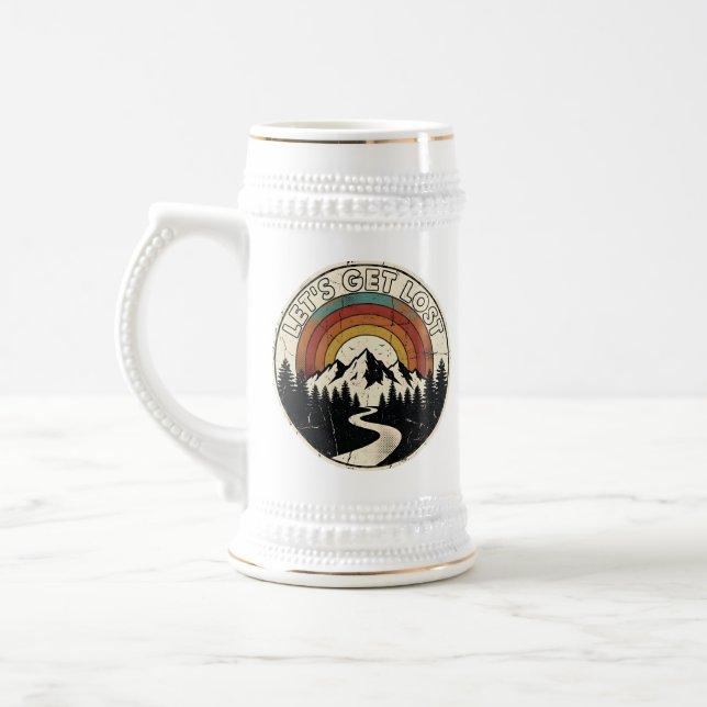 Let’s Get Lost Retro Mountain Adventure Outdoor Bierglas (Links)