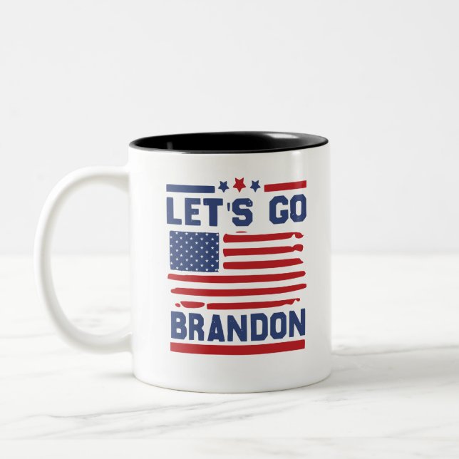 Let’s Go Brandon Zweifarbige Tasse (Links)