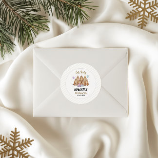 Let’s Party Groundhog 5th Birthday – Fun Kids Runder Aufkleber