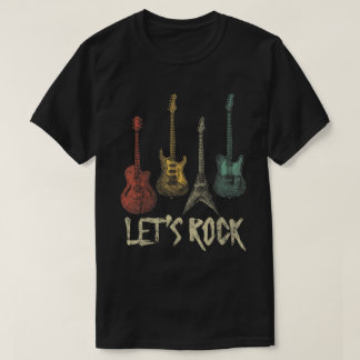 Let’s Rock Retro Guitar Music Lover Shirt