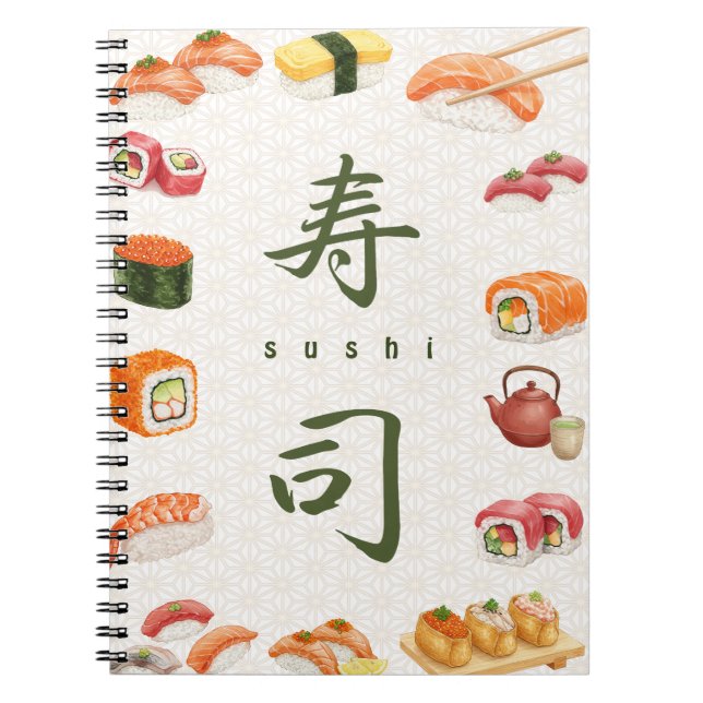 Let’s Roll into Fun! Sushi 　寿司 Notizblock (Vorderseite)