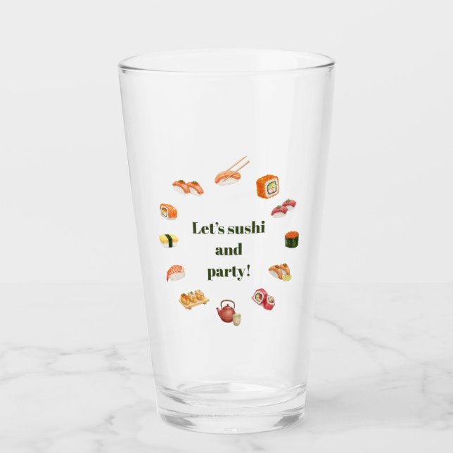 Let’s Roll into Fun! Sushi  Glas (Vorderseite)