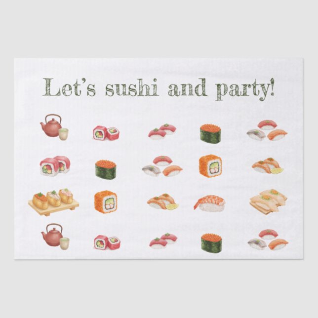 Let’s sushi and party! seidenpapier (Vorderseite)