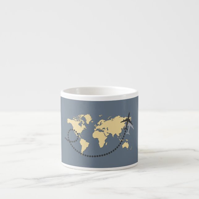 Let’s travel the world illustration espressotasse (Vorderseite)