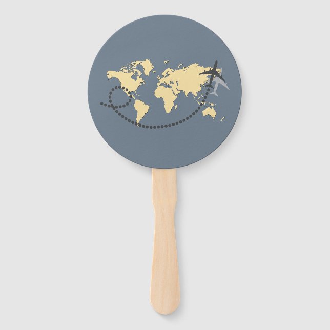 Let’s travel the world illustration fächer (Rückseite)