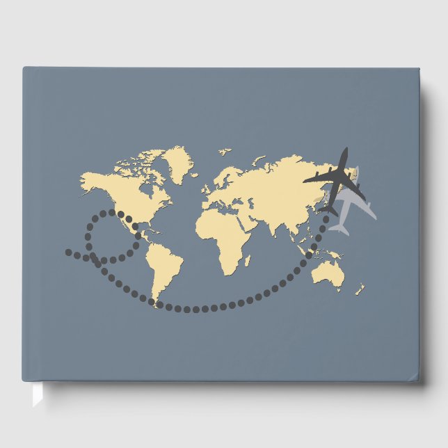 Let’s travel the world illustration gästebuch (Vorderseite)