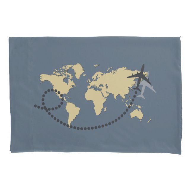 Let’s travel the world illustration kissenbezug (Vorderseite)