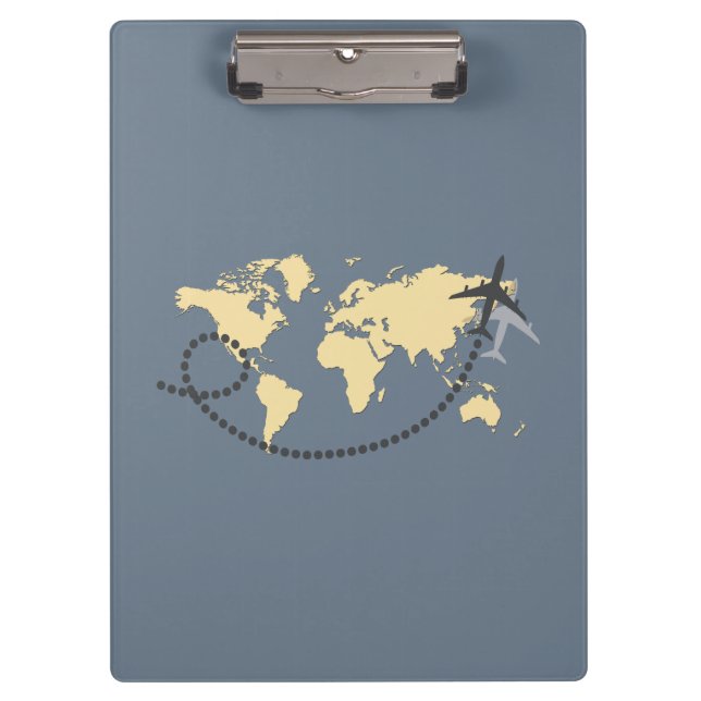 Let’s travel the world illustration klemmbrett (Vorderseite)