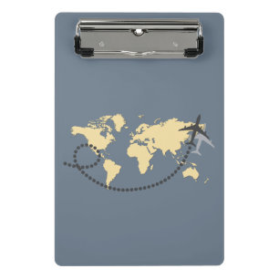 Let’s travel the world illustration mini klemmbrett