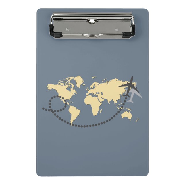Let’s travel the world illustration mini klemmbrett (Vorderseite)