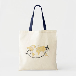 Let’s travel the world illustration tragetasche