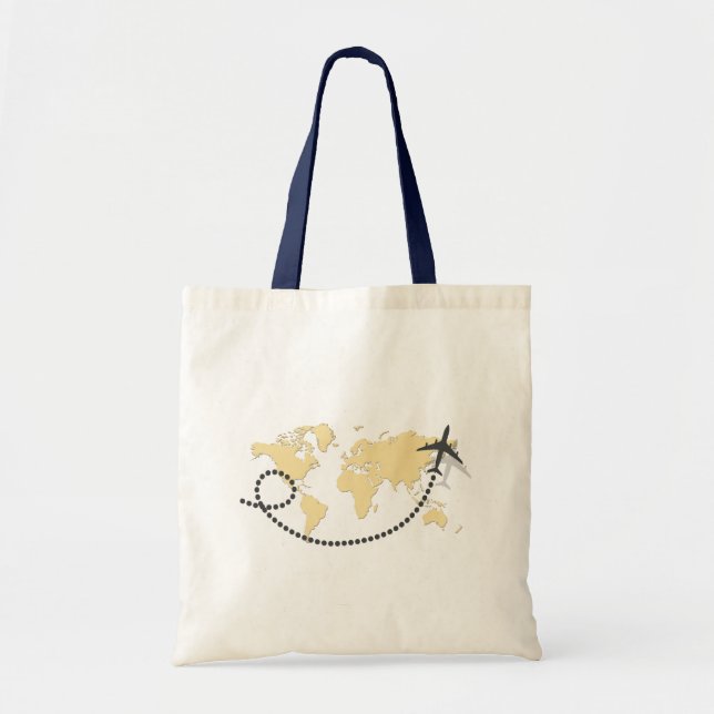 Let’s travel the world illustration tragetasche (Vorne)