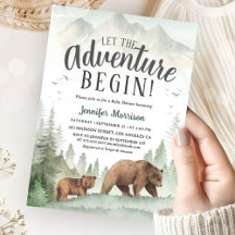 Let The Adventure Begin Baby Shower Woodland 
