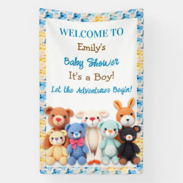 Let the Adventures Begin | Boy's Baby Shower Banner