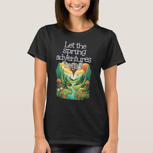 Let the Adventures begin for hot Air Balloon and L T-Shirt (Vorderseite)