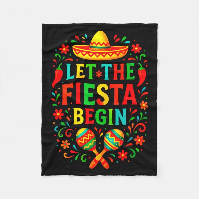Let the fiesta begin - cinco de mayo party fun Let Fleecedecke (Vorderseite)
