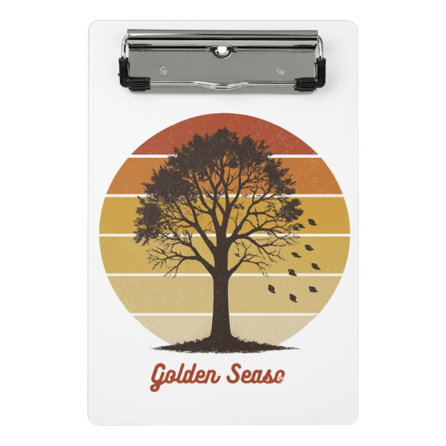 Let the Gourd Times Roll Autumn Design Mini Klemmbrett (Vorderseite)