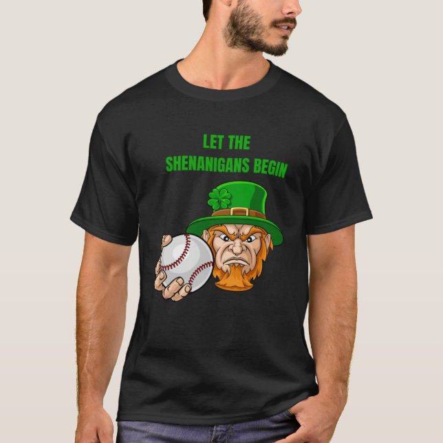Let The Shenanigans Begin Baseball St Patrick's Da T-Shirt (Vorderseite)