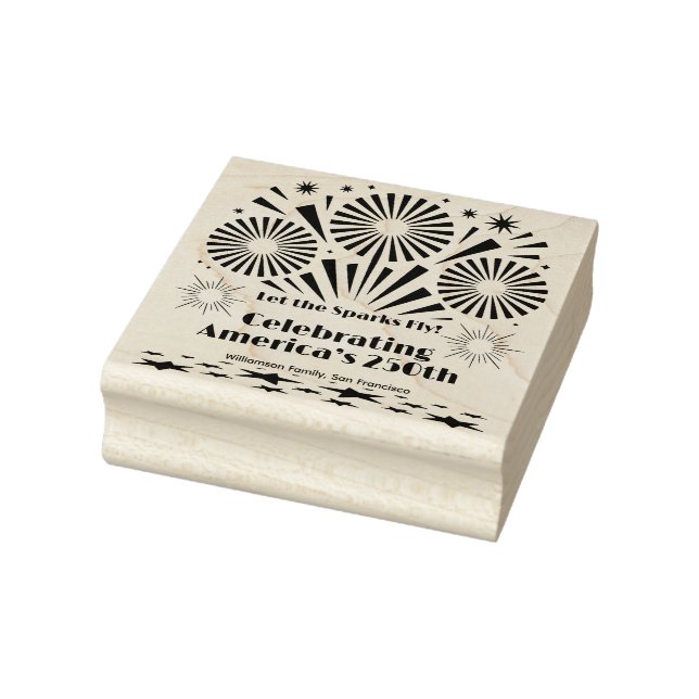 Let the Sparks Fly America's 250th Celebration Art Gummistempel (Stempel)