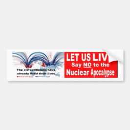 Let us live!  Say NO   to the Nuclear Apocalypse Autoaufkleber