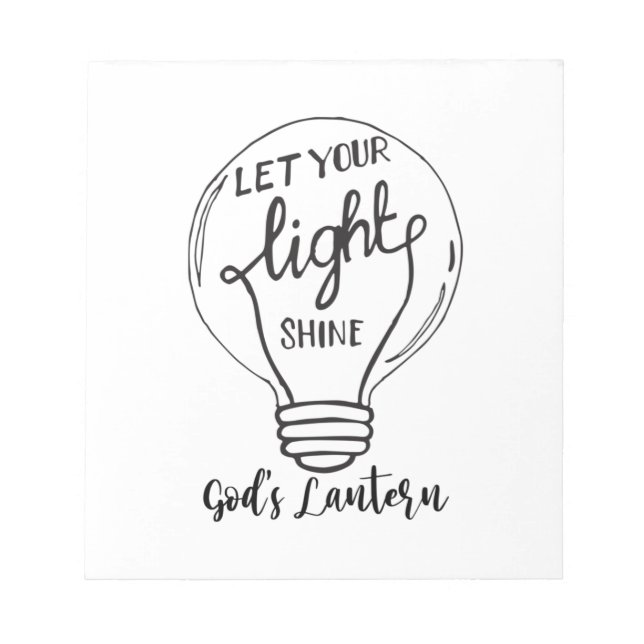 Let Your Light Shine with God's Lanterns Notizblock (Vorderseite)