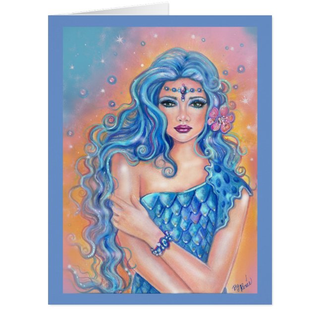Leta blauer Haaresthaarkunst von Renee Lavoie (Vorderseite)
