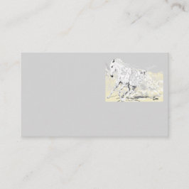 L'étalon blanc carte de visite en mouvement