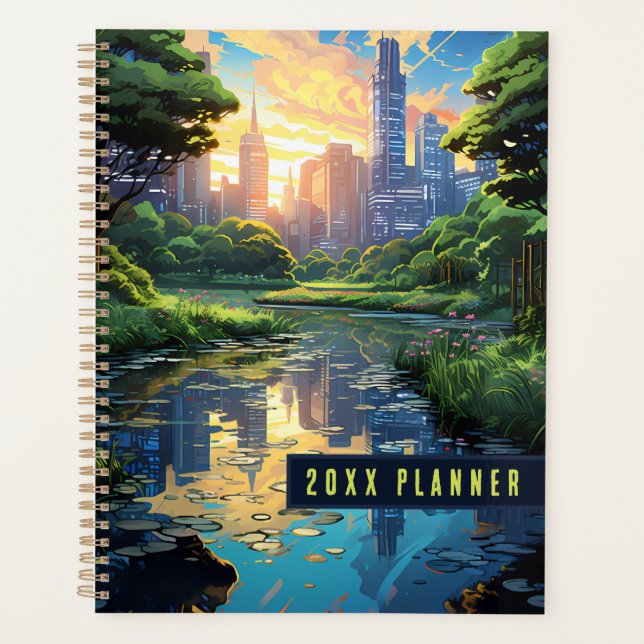 L'étang dans un parc municipal (Devant)