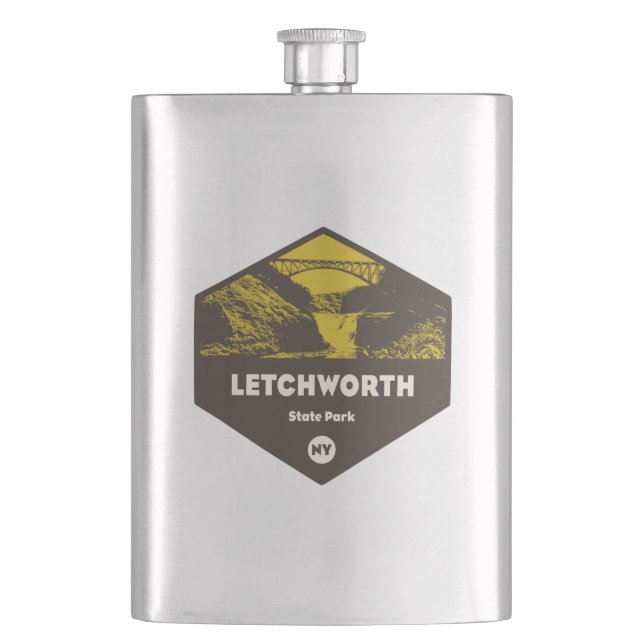 Letchworth Staat Park New York Flachmann (Vorderseite)