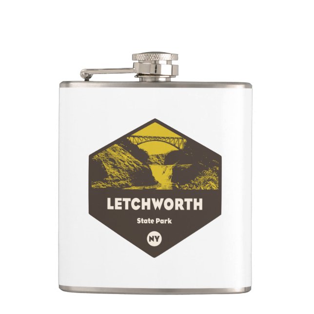 Letchworth Staat Park New York Flachmann (Vorderseite)