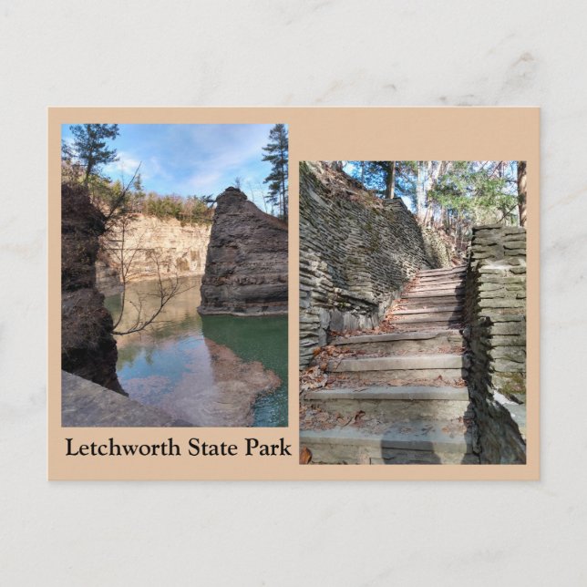 Letchworth Staat Park Postkarte (Vorderseite)