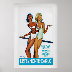 L'ete a Monte Carlo von Jean-Gabriel Domergue Poster