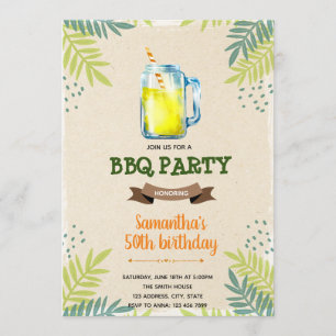 L'été lemonade bbq invitation anniversaire
