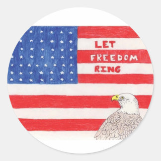 LetFreedomRing Runder Aufkleber