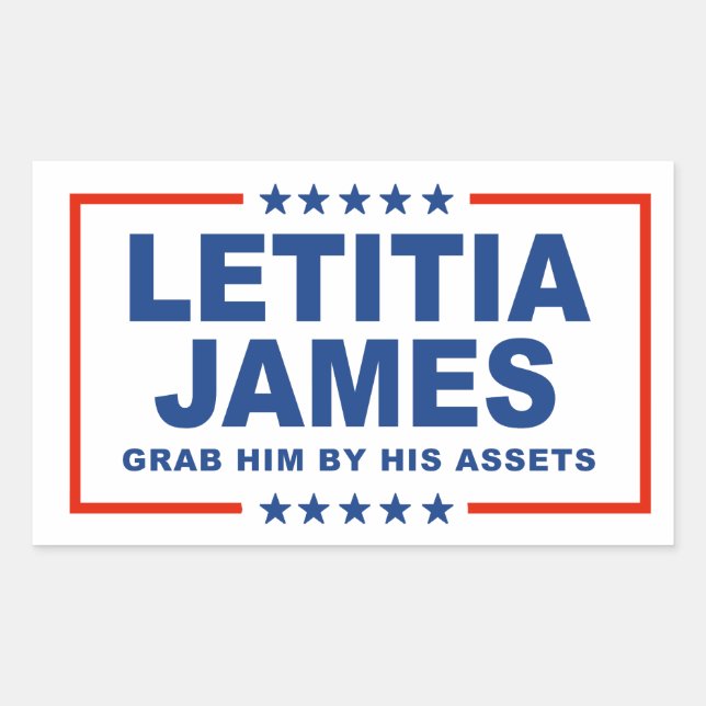 Letitia James - Grab ihn durch sein Vermögen Rechteckiger Aufkleber (Vorderseite)