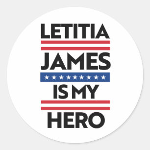 Letitia James ist mein Held Runder Aufkleber
