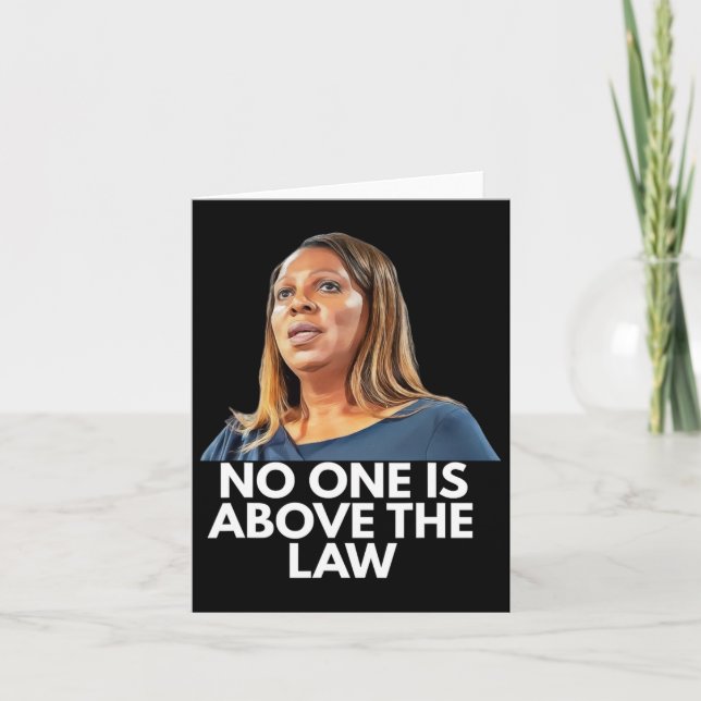 Letitia James. Niemand ist über dem Gesetz Karte (Vorderseite)