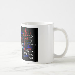 L'étoile a orné la tasse de paillettes de bannière