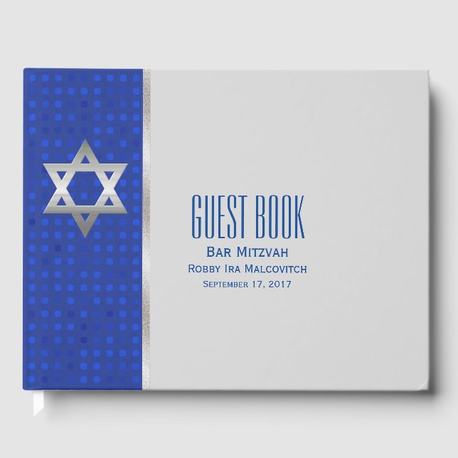 L'étoile d'argent de David Bar Mitzvah Livre d'inv (Recto)