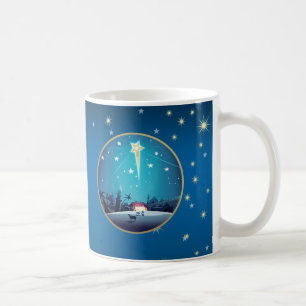 L'étoile de Bethlehem.  Tasses de cadeau de Noël