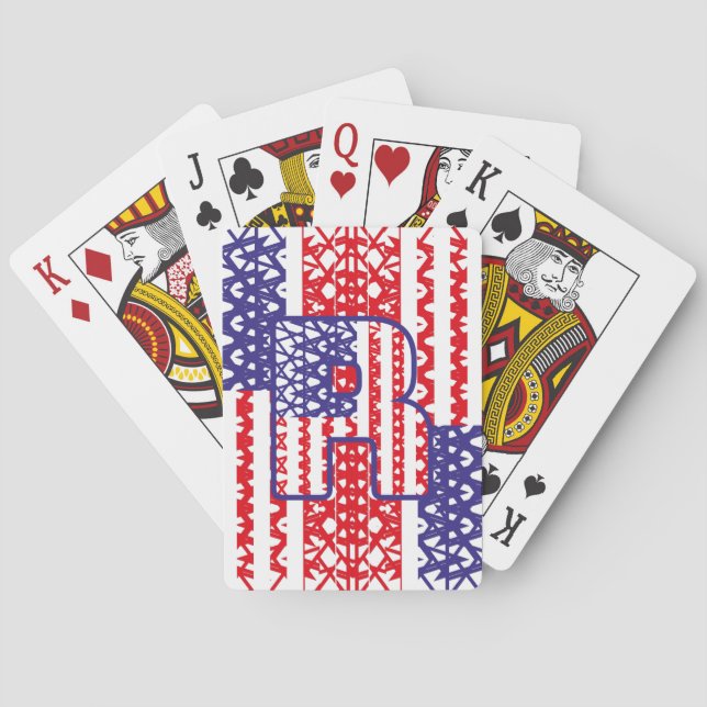 LETRA INICIAL R LAS ESTRELLAS de USA/EU Spielkarten (Rückseite)