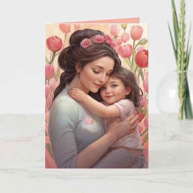 L'étreinte d'une mère (1)  Carte de la fête des mè (Devant)