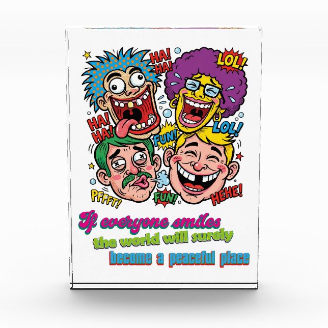 Let's all laugh together, world will be at peace fotoblock (Vorderseite)