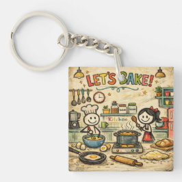 Let's Bake Keychain Schlüsselanhänger
