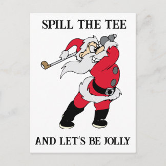 Let's Be Jolly Golfing Santa Feiertagspostkarte